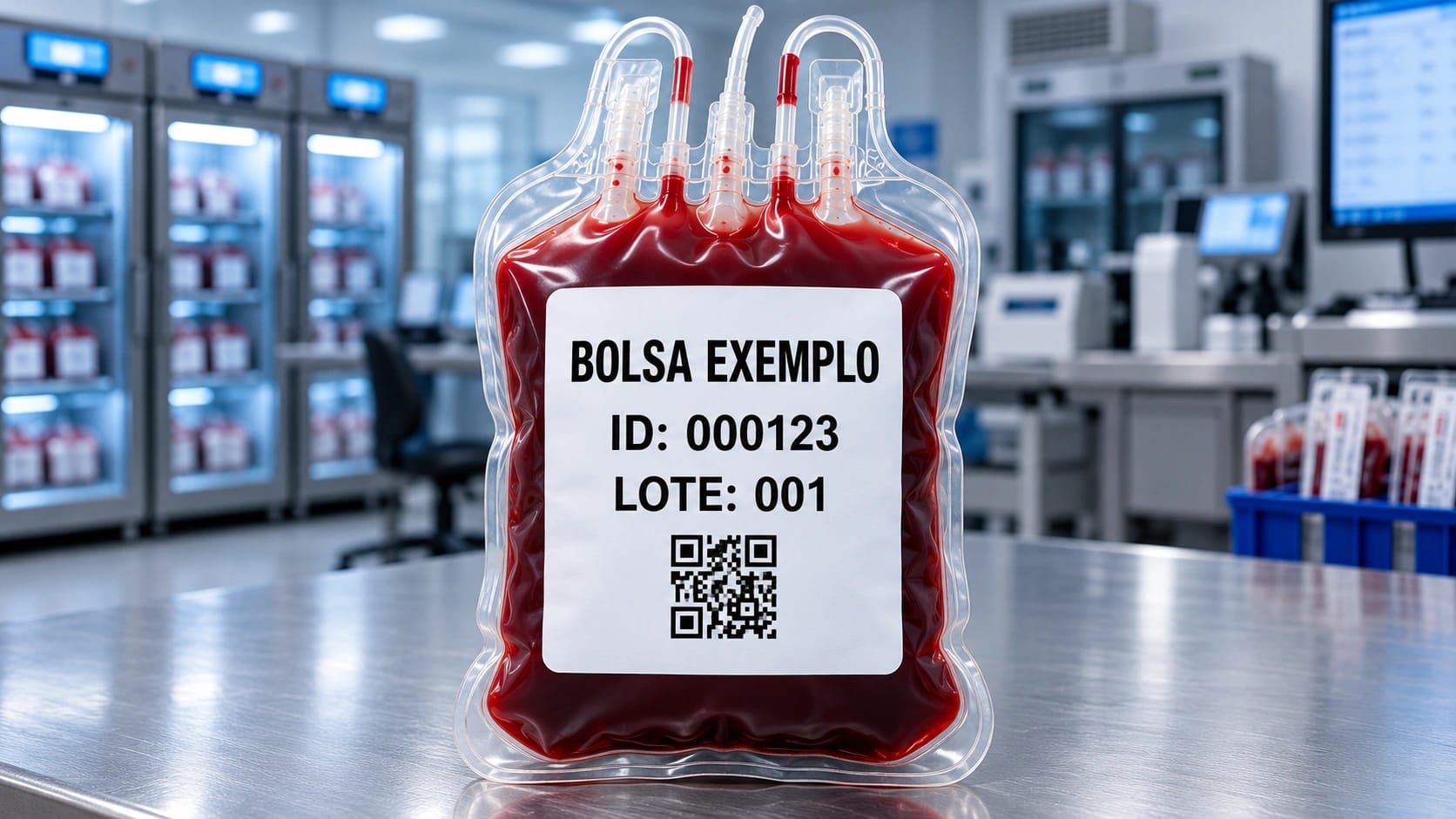 Etiqueta para Bolsa de Sangue / Soro
