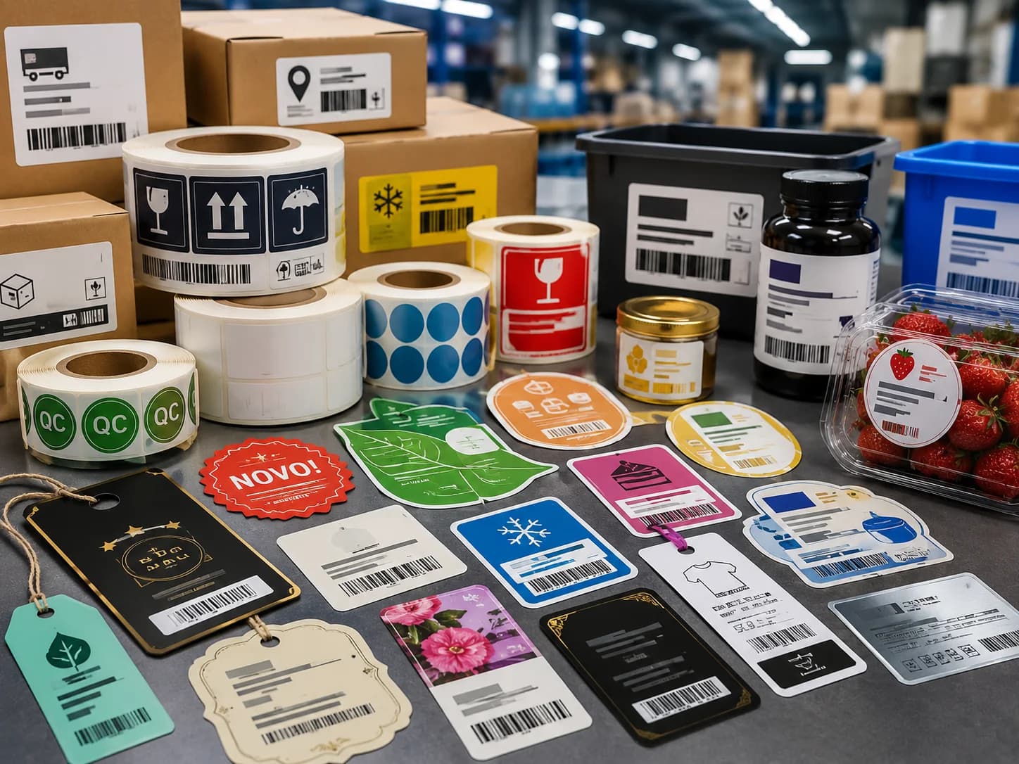 Etiquetas personalizadas para identificação operacional